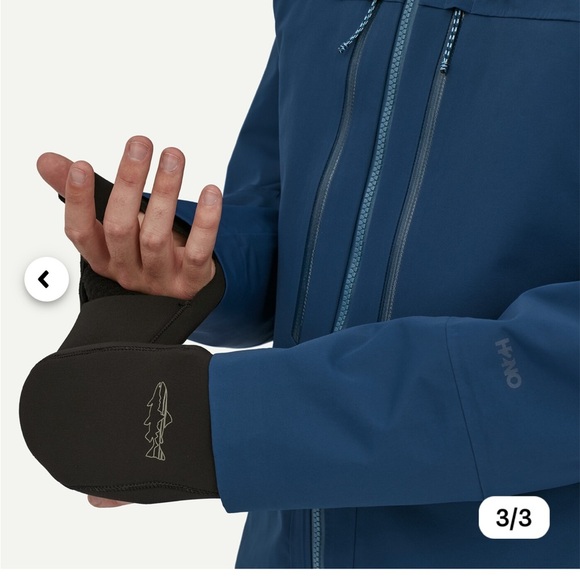 Patagonia Men's XL Homepool Mitt Gloves Black Open-Palm Cold Fishing NWT - Picture 7 of 8